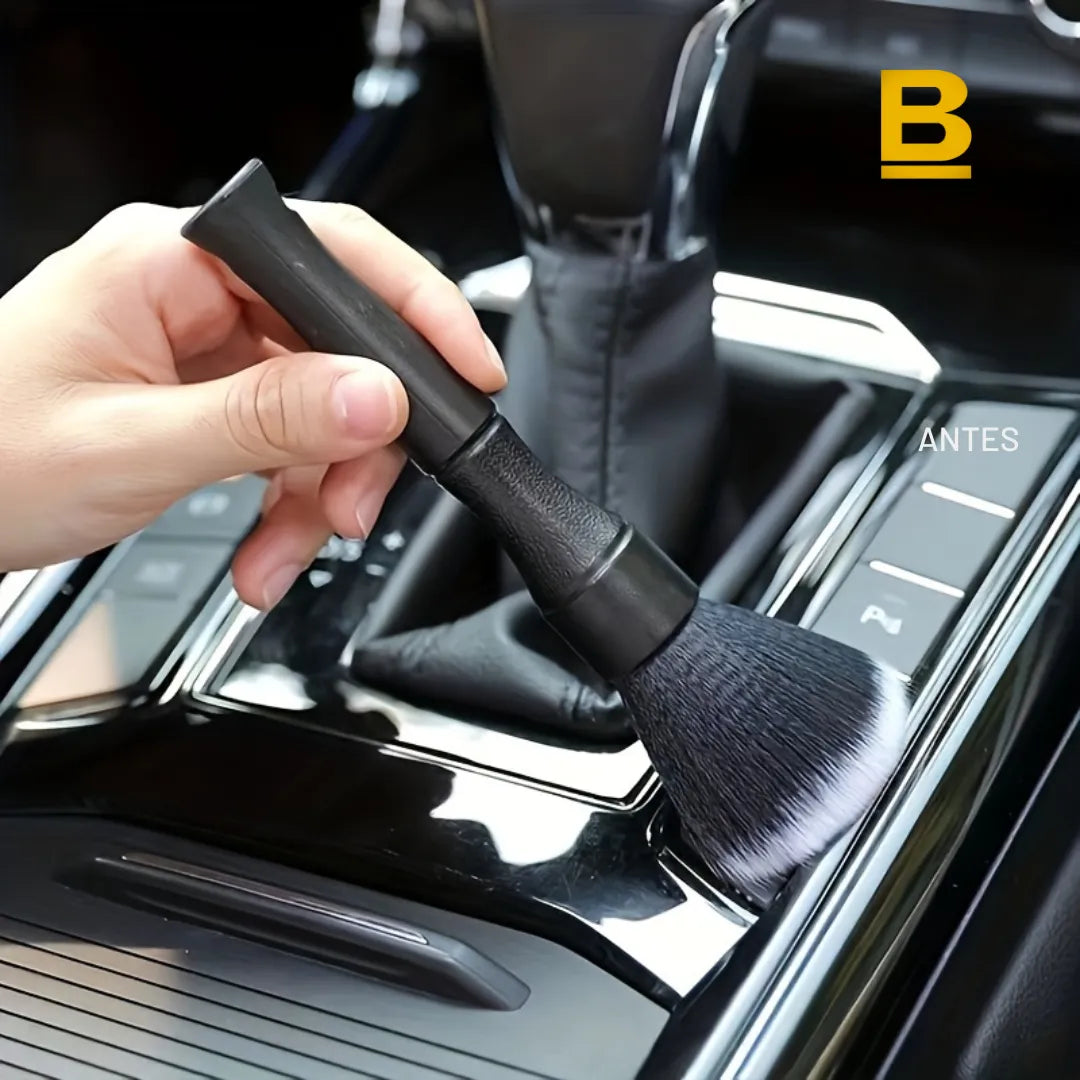 Escova de Detalhamento Automotivo para Interior e Moto – Pincel de Cerdas Macias para Limpeza Precisa