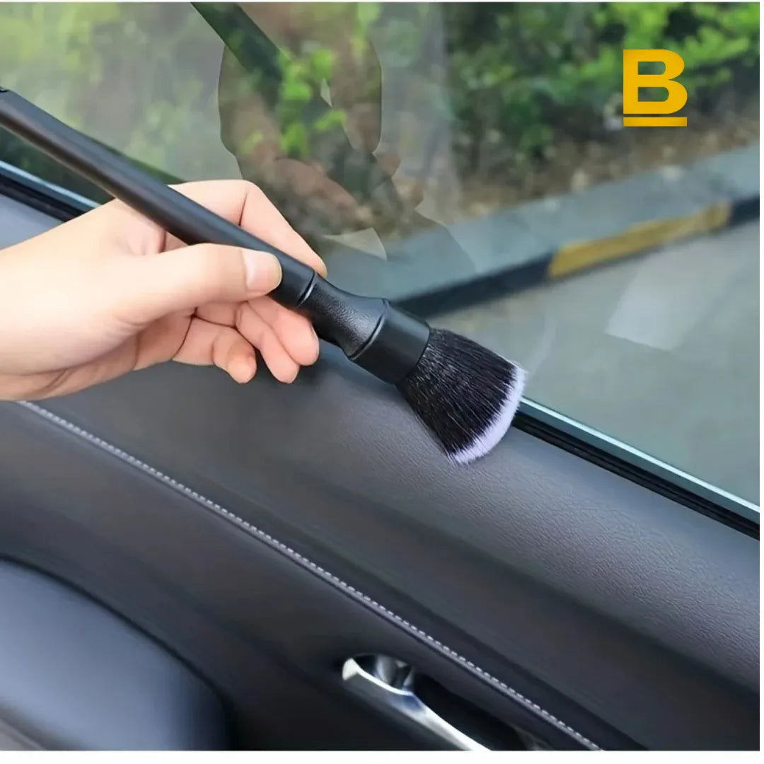 Escova de Detalhamento Automotivo para Interior e Moto – Pincel de Cerdas Macias para Limpeza Precisa