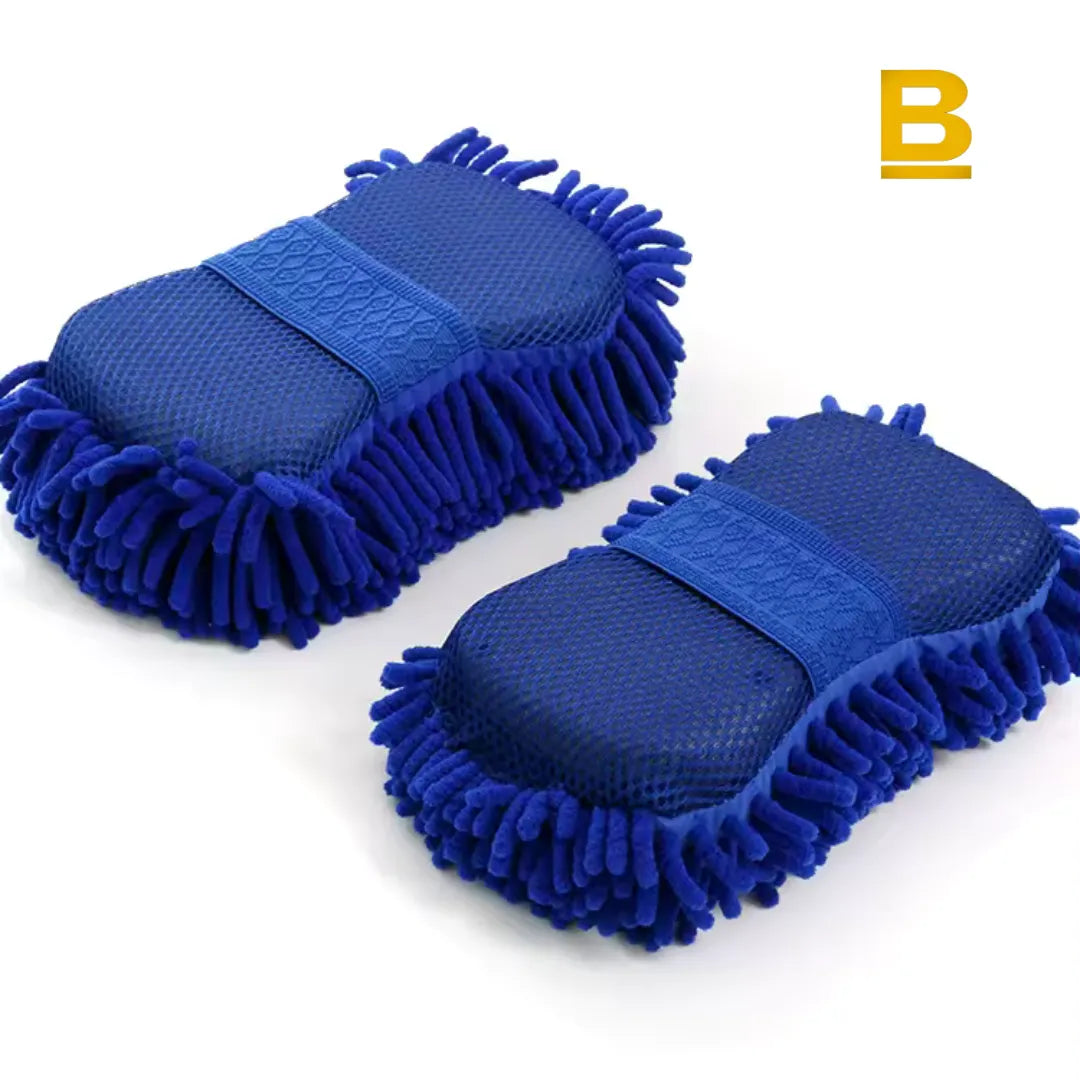 Kit 2x Esponjas de Microfibra para Lavagem de Carros