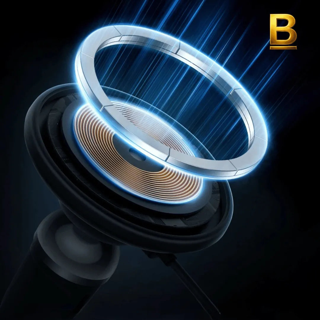 Carregador Veicular Wireless Magnético Baseus 15W – Suporte Rápido com Fixação Segura para iPhone, Samsung e Smartphones com Carregamento por Indução