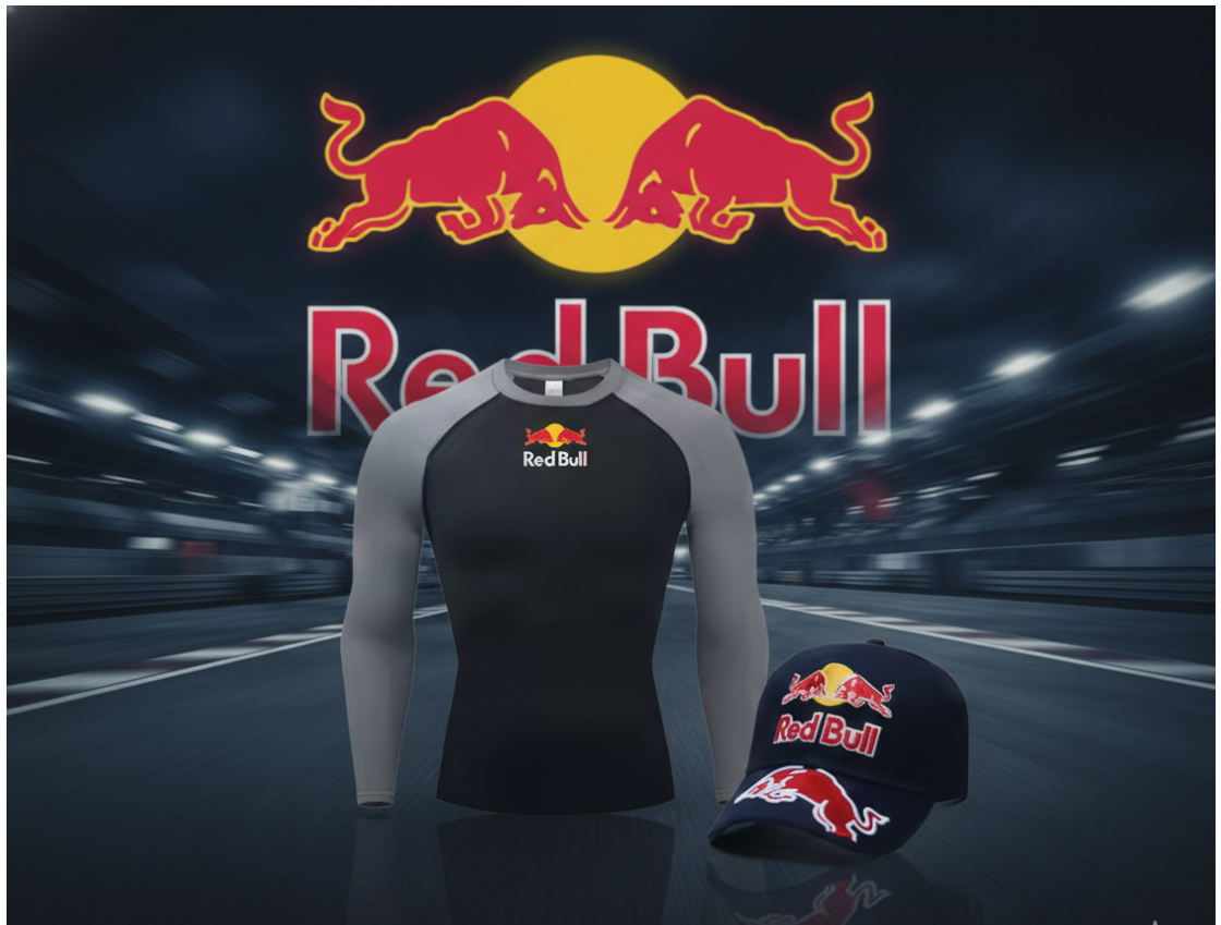 KIT CAMISA DE COMPRESSÃO + BONÉ RED BULL - RC 177