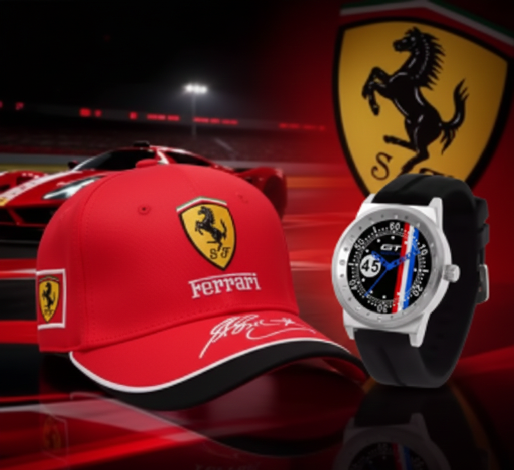 KIT BONÉ FERRARI + RELÓGIO - RC175