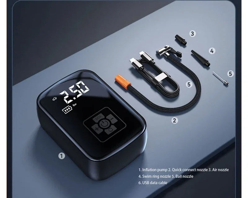 MINI COMPRESSOR DE AR PORTÁTIL - RC140