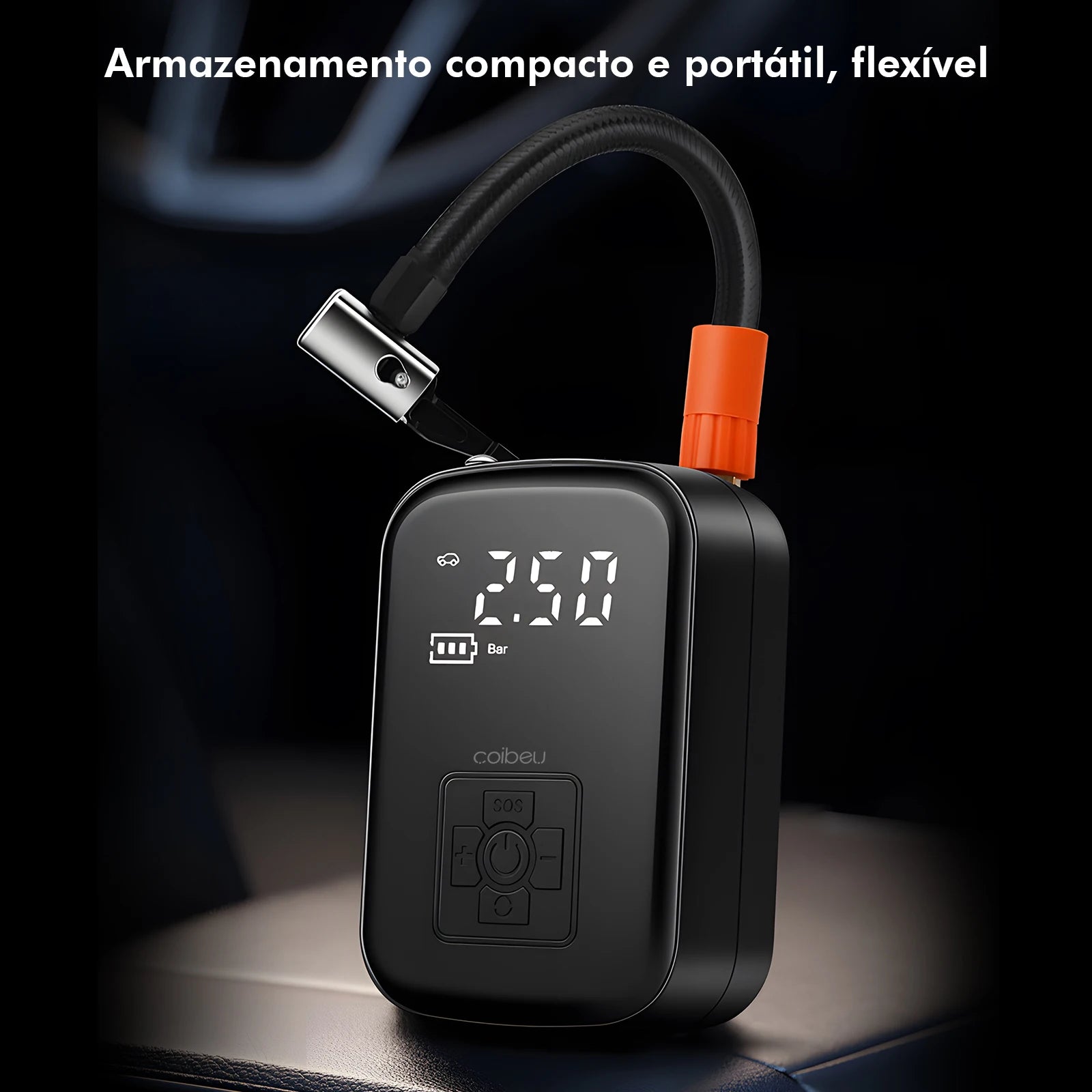 COMPRESSOR DE AR DIGITAL PORTÁTIL (CALIBRADOR DE PNEUS) - RC16