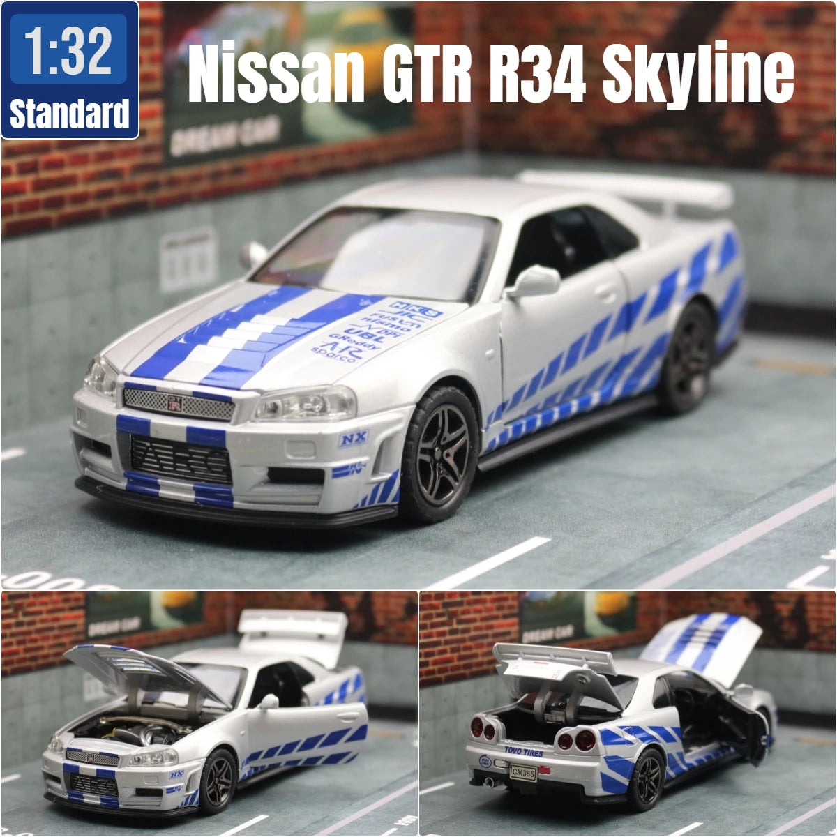 MINIATURA NISSAN SKYLINE GTR R34 - RC20