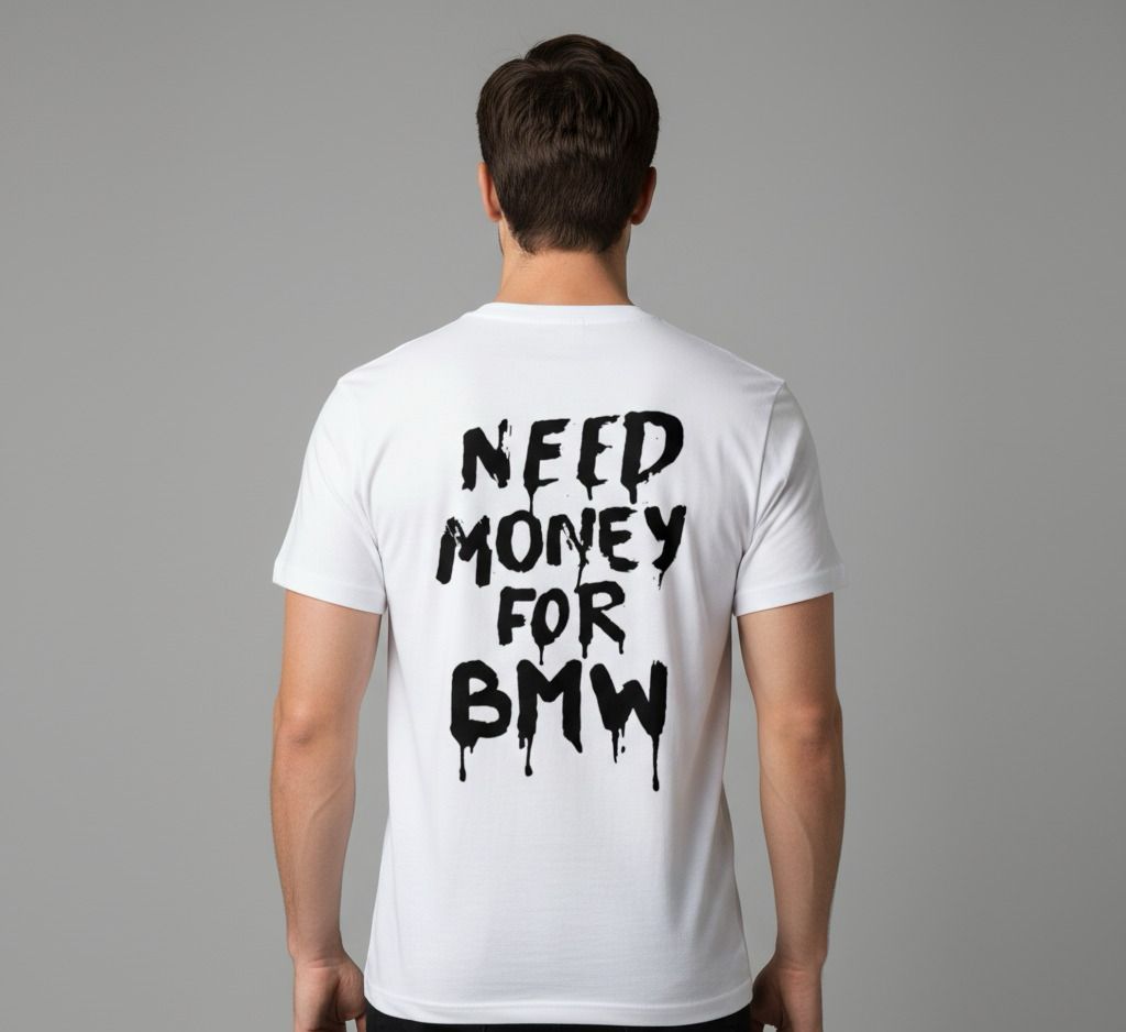 CAMISETA NEED MONEY BMW BRANCA - RC31