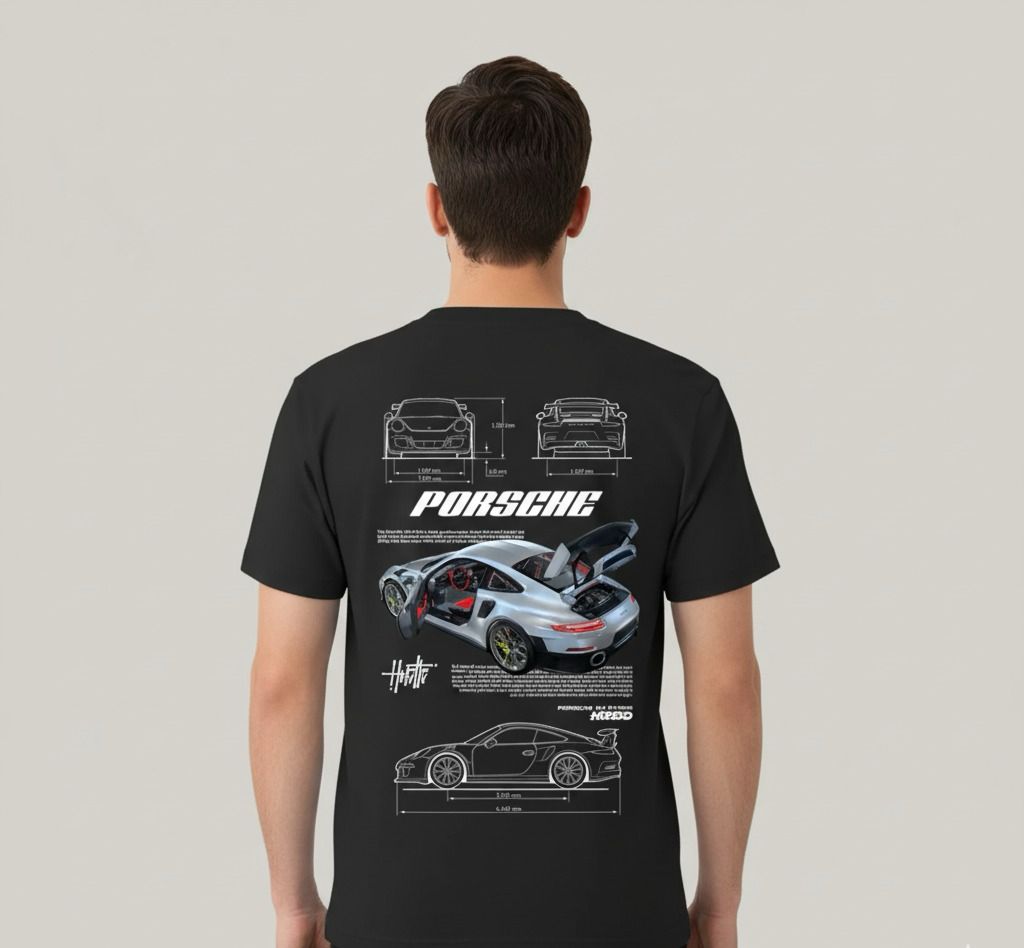 CAMISETA PORSCHE PRETA - RC40