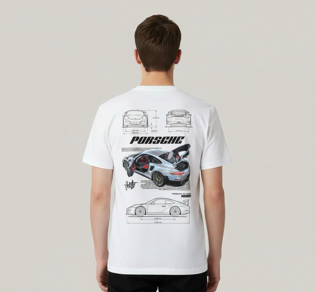 CAMISETA PORSCHE GT2RS BRANCA - RC42