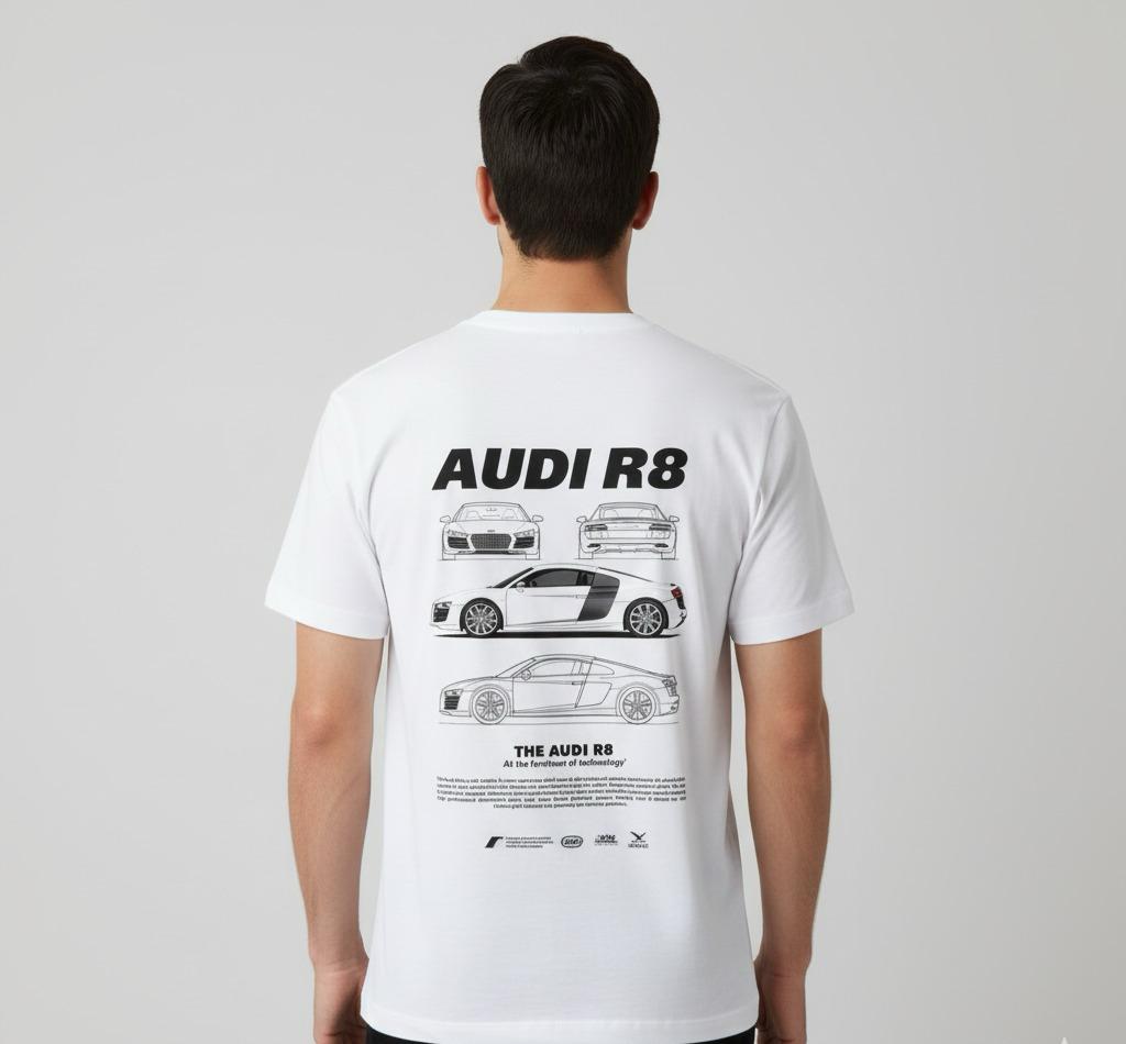 CAMISETA AUDI R8 BRANCA - RC44