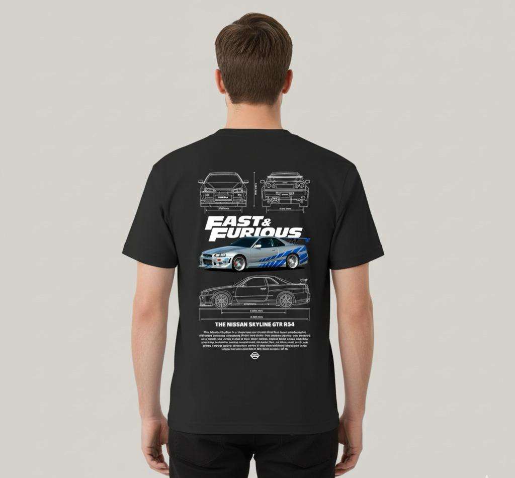 CAMISETA VELOSES E FURIOSOS PRETA - RC50