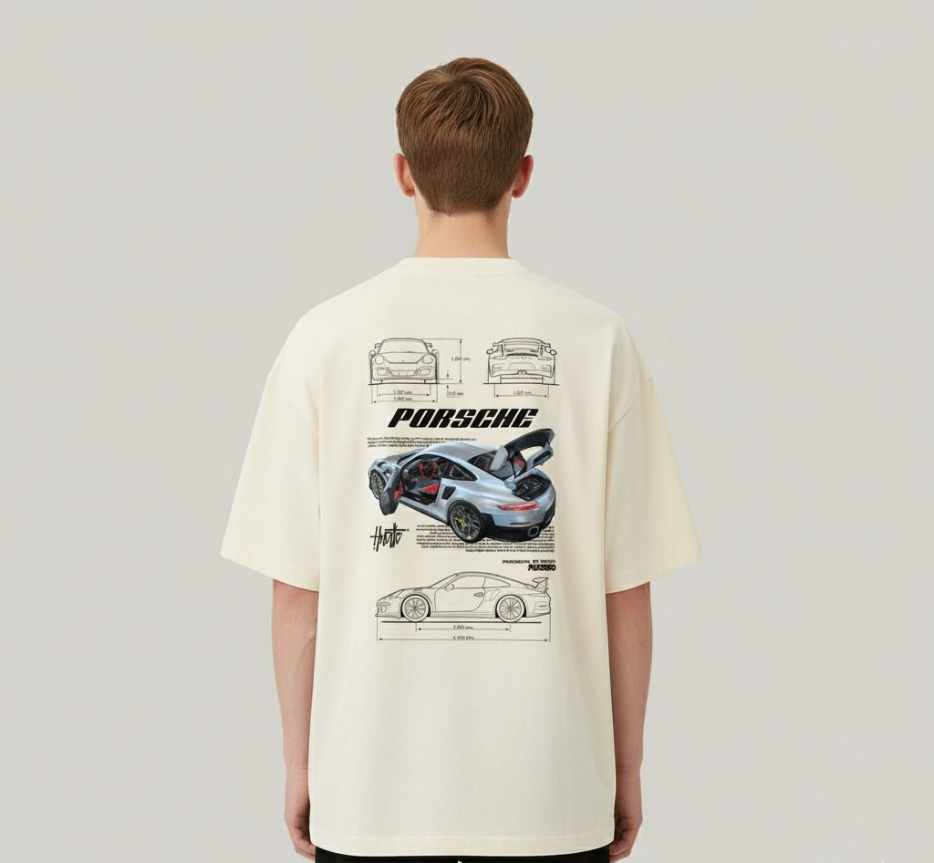 OVERSIZED PORSCHE GT2RS OFF WHITE - RC49