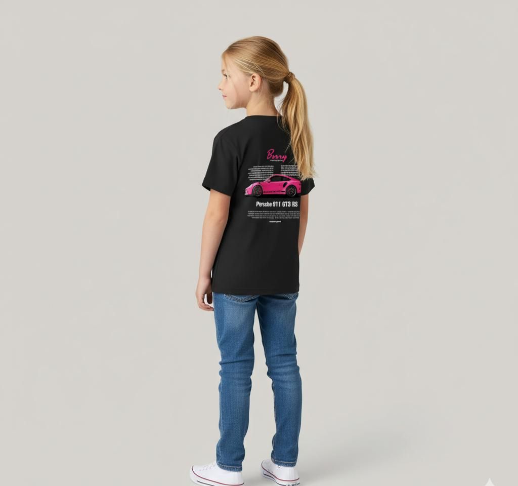 CAMISETA INFANTIL PORSCHE ROSA - RC77