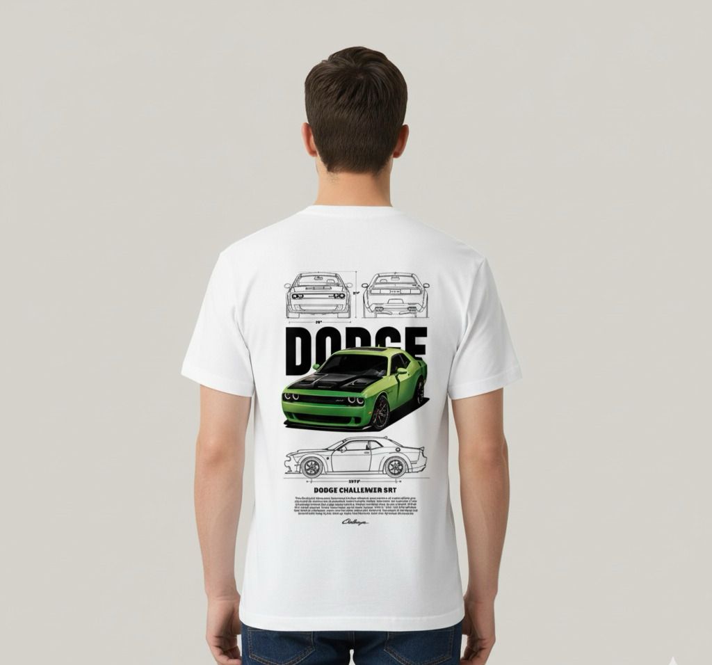 CAMISETA DODGE BRANCA - RC45