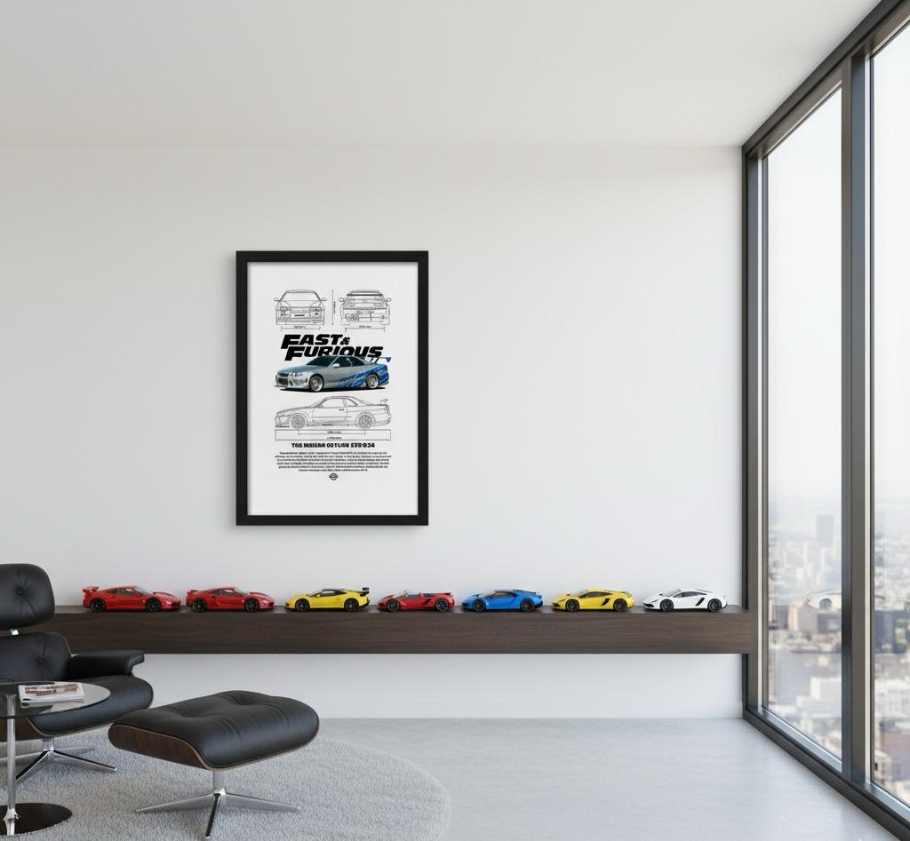 QUADRO DECORATIVO VELOSES E FURIOSOS - RC94