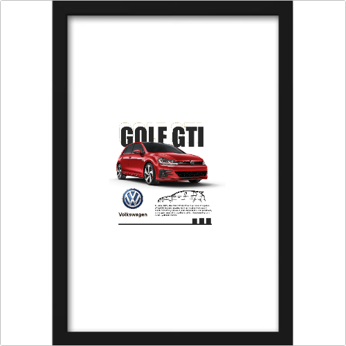 QUADRO DECORATIVO GOLF GTI