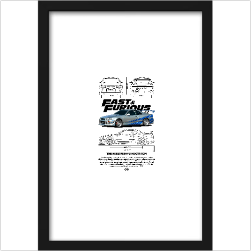 QUADRO DECORATIVO VELOSES E FURIOSOS