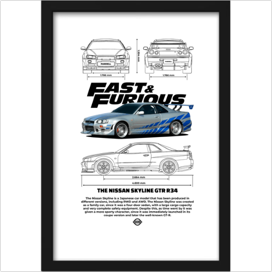 QUADRO DECORATIVO VELOSES E FURIOSOS - RC94