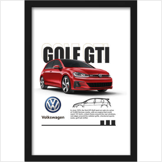 QUADRO DECORATIVO GOLF GTI - RC93