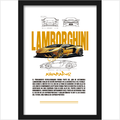 QUADRO DECORATIVO LAMBORGHINI - RC95