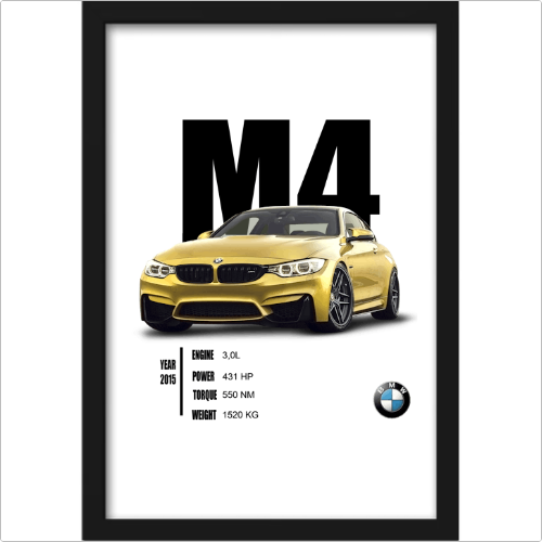 QUADRO DECORATIVO BMW M4 - RC98